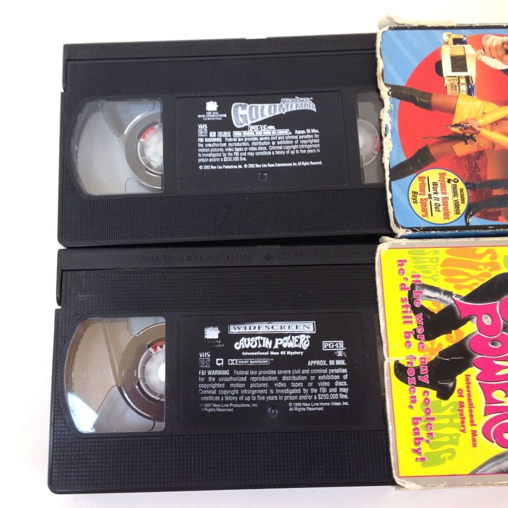(2) Vintage Favorite Movies VHS Austin Powers International Man & GoldMember - Picture 6 of 8
